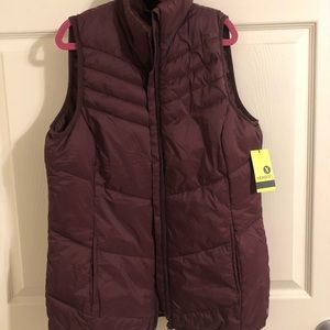 Plum vest.